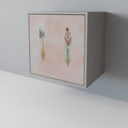 THE DELIQUESCE Aparador de 1 Puerta en Acabado Gris