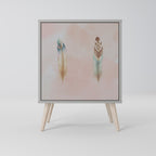 THE DELIQUESCE Aparador de 1 Puerta en Acabado Gris