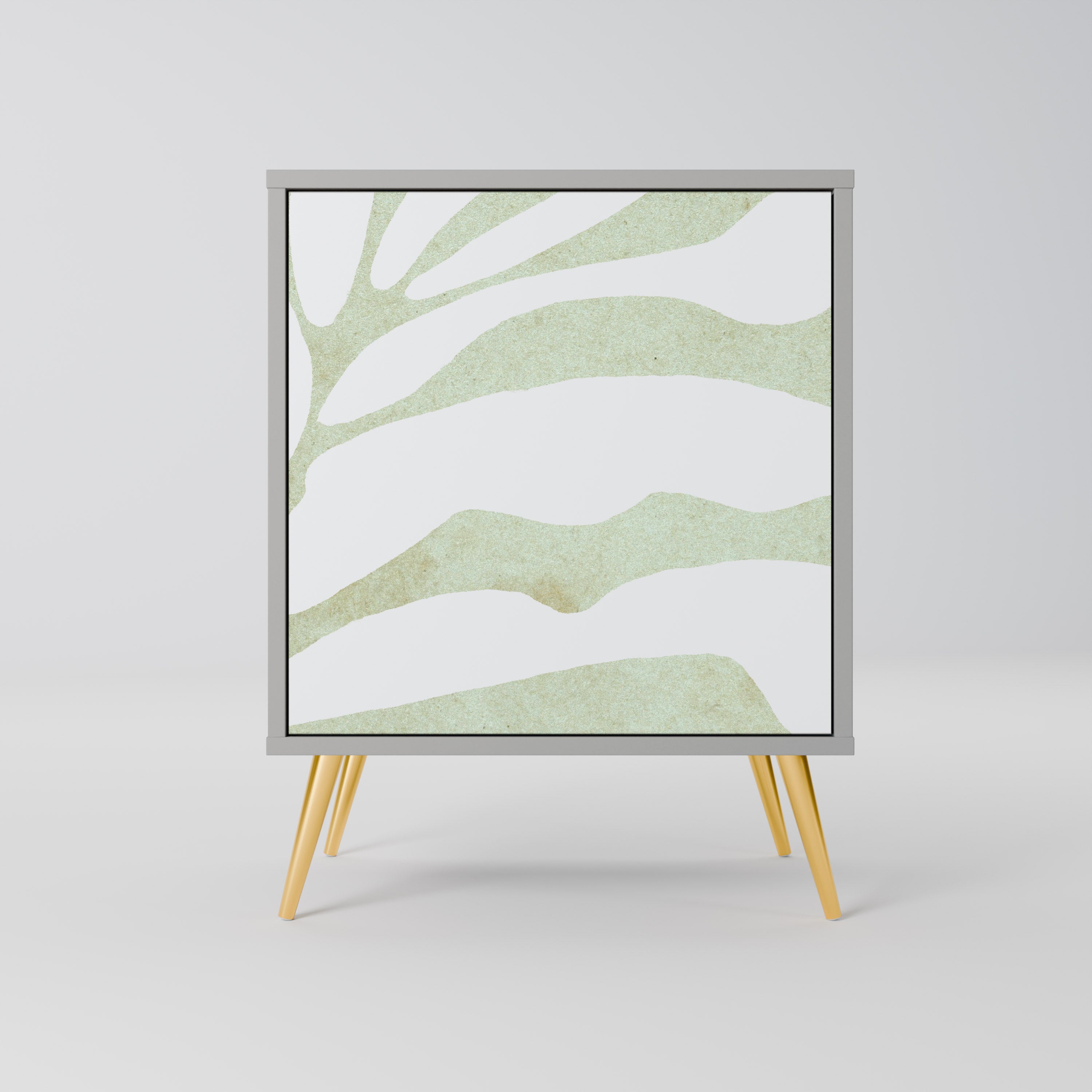 BOTANICAL SPARK 1-Door Sideboard in Grey Finish