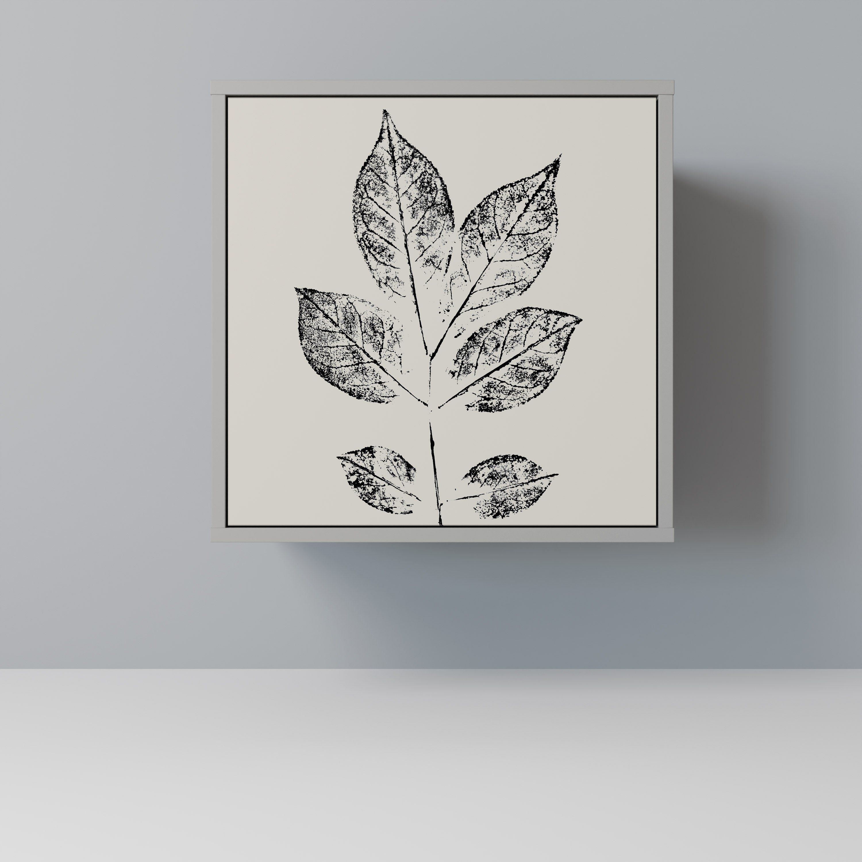 Aparador LEAFY STAMPS de 1 puerta en acabado gris