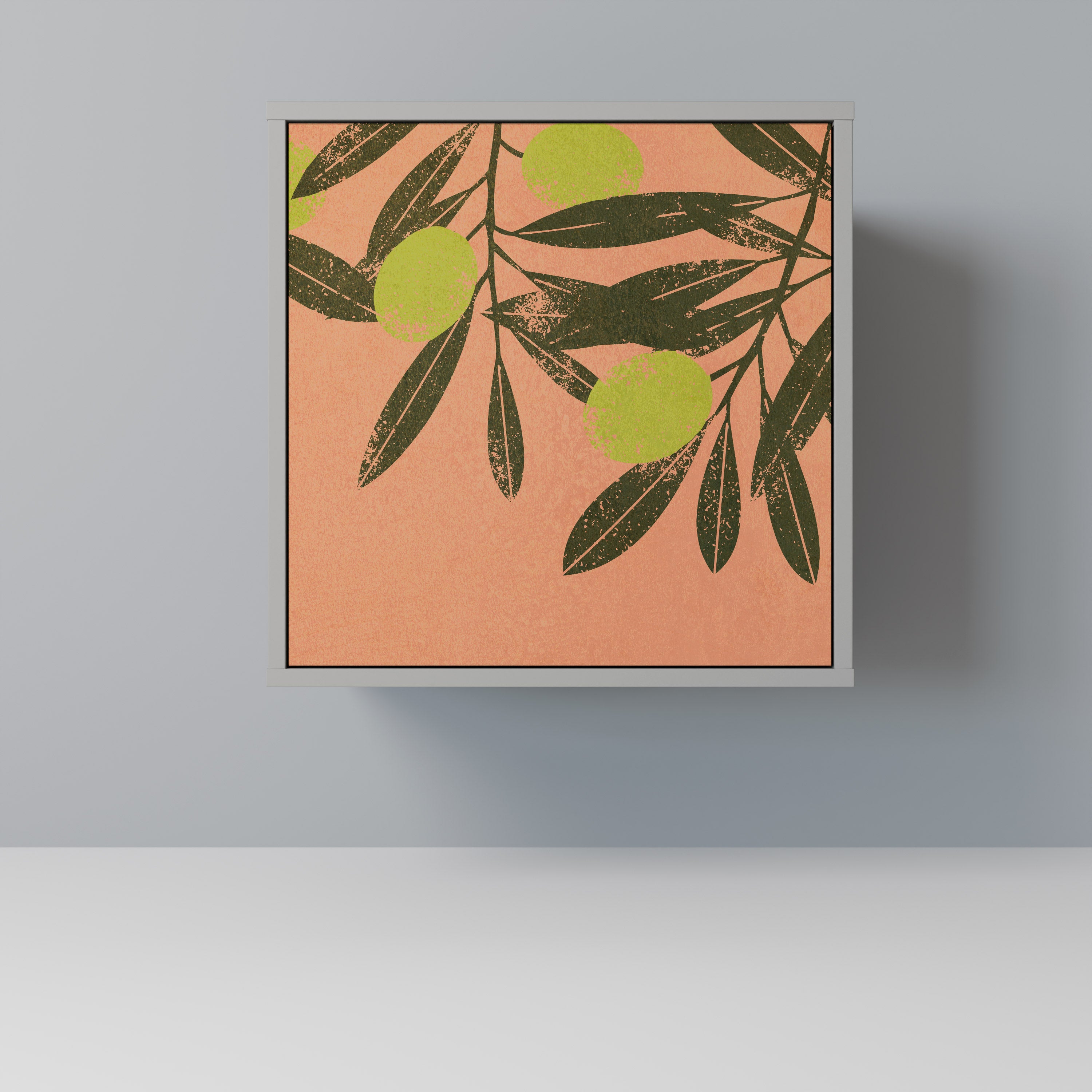 Aparador JUICY OLIVES de 1 puerta en acabado gris