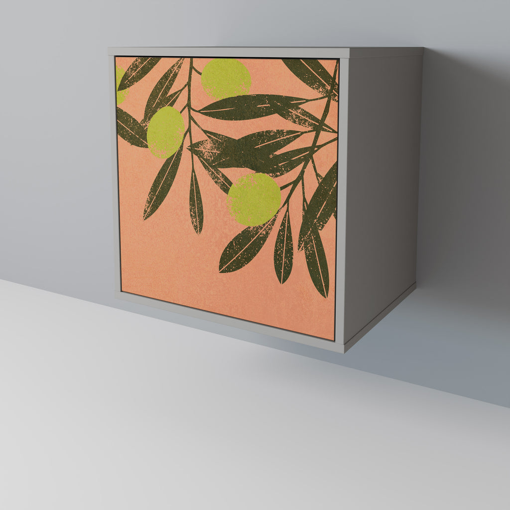 Aparador JUICY OLIVES de 1 puerta en acabado gris