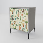 PALM SPRING 1-Door Sideboard in Grey Finish
