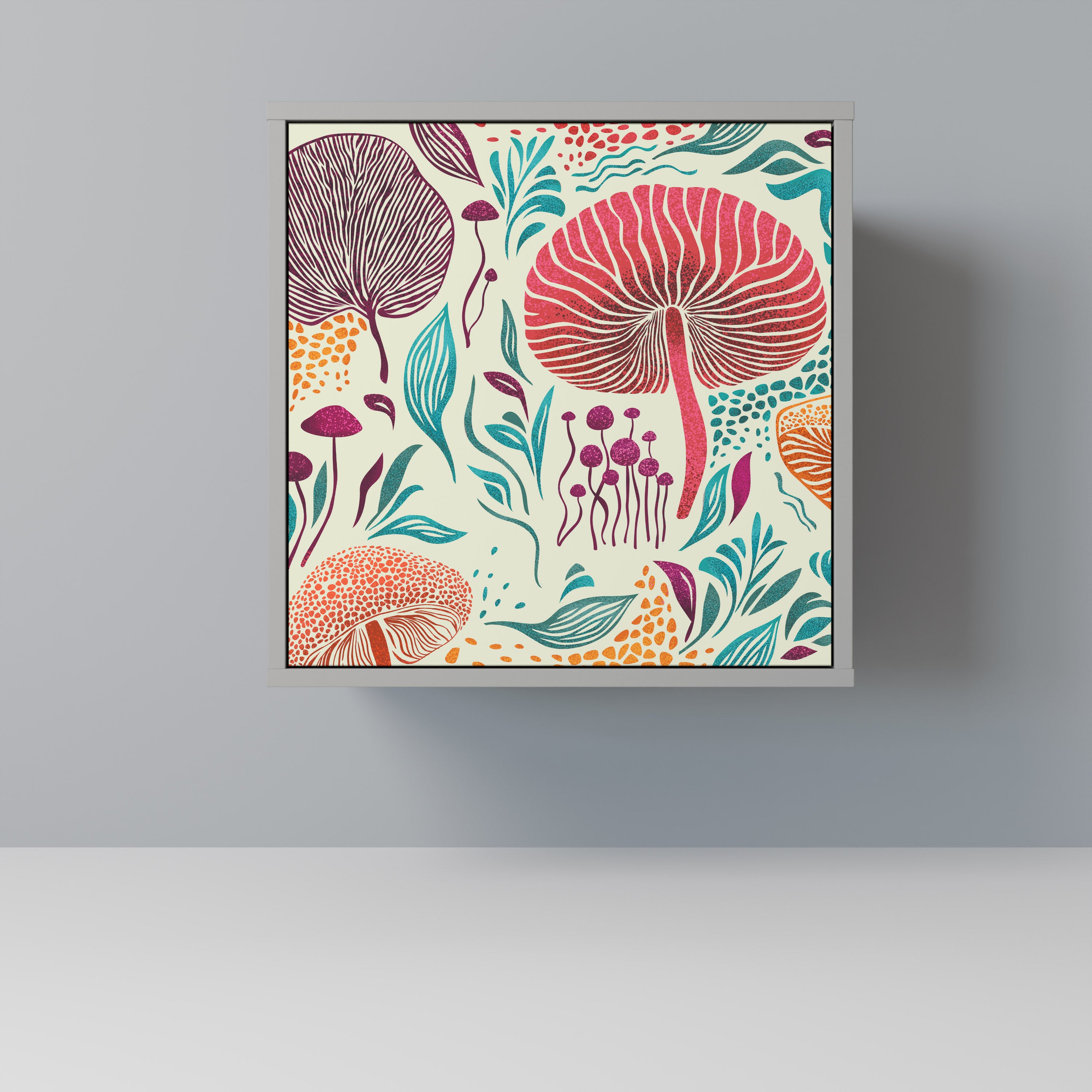 Aparador FUNGUS FANTASY de 1 puerta en acabado gris