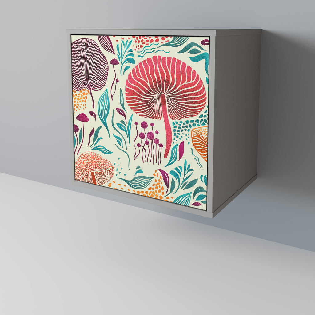 Aparador FUNGUS FANTASY de 1 puerta en acabado gris