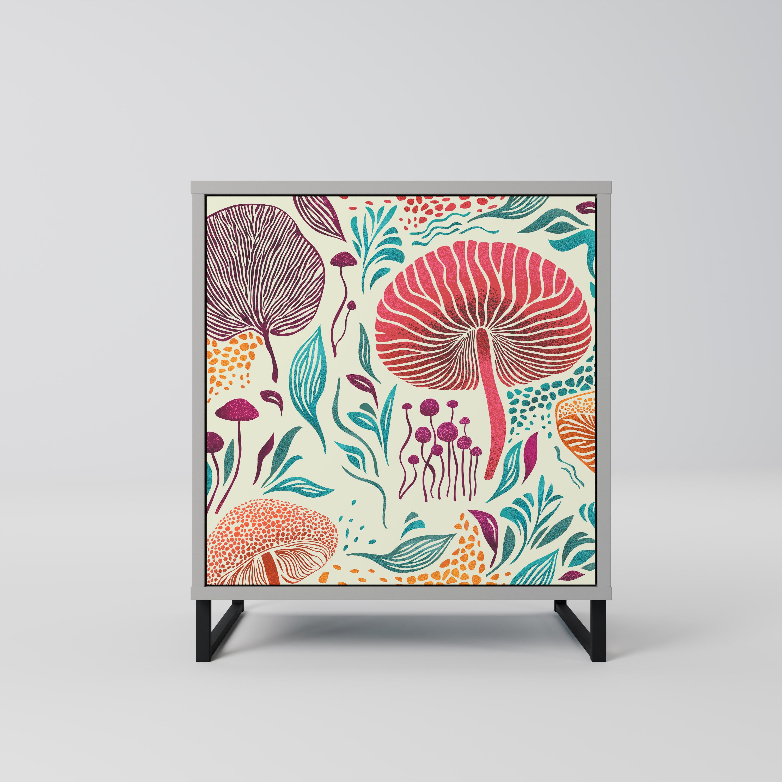 Aparador FUNGUS FANTASY de 1 puerta en acabado gris