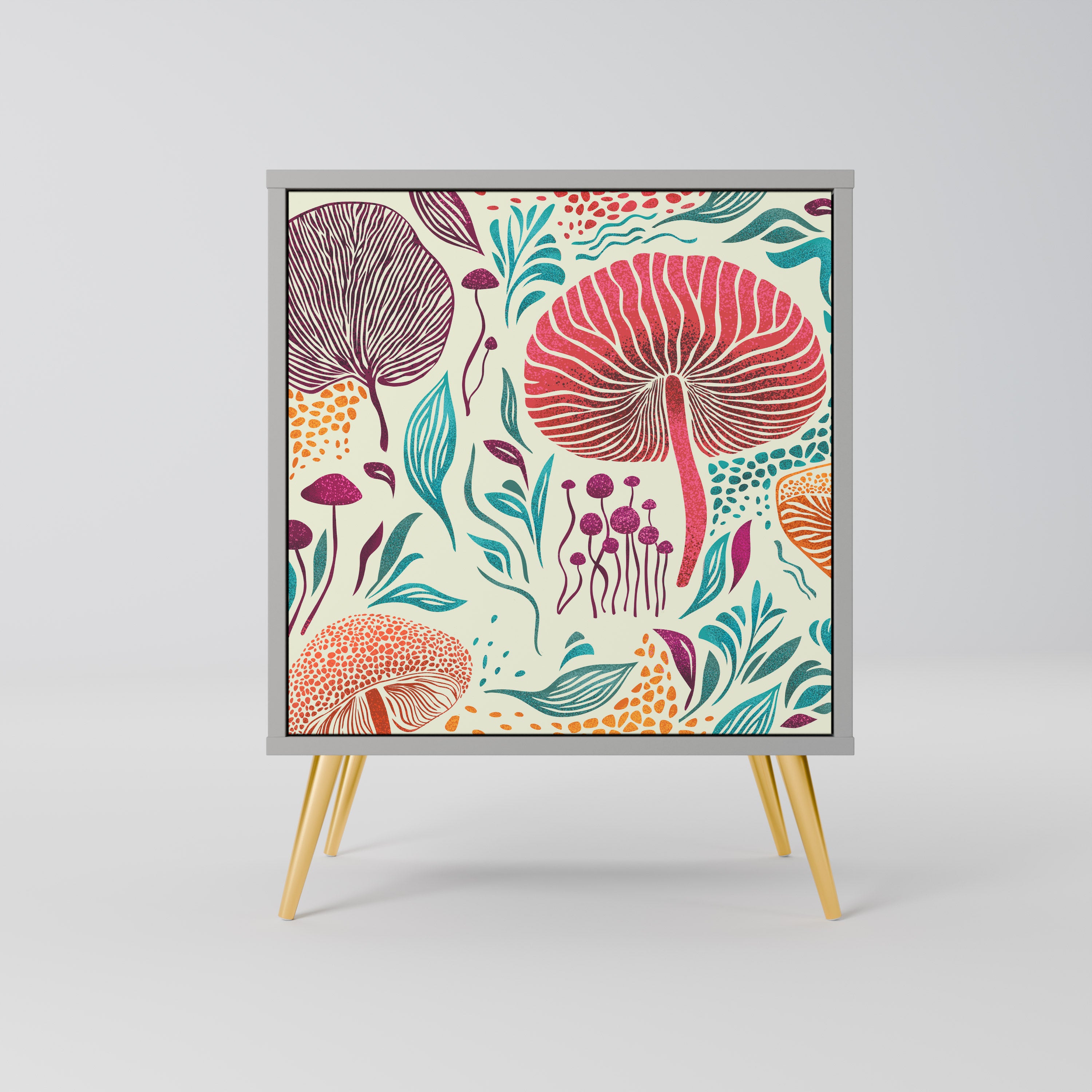 Aparador FUNGUS FANTASY de 1 puerta en acabado gris