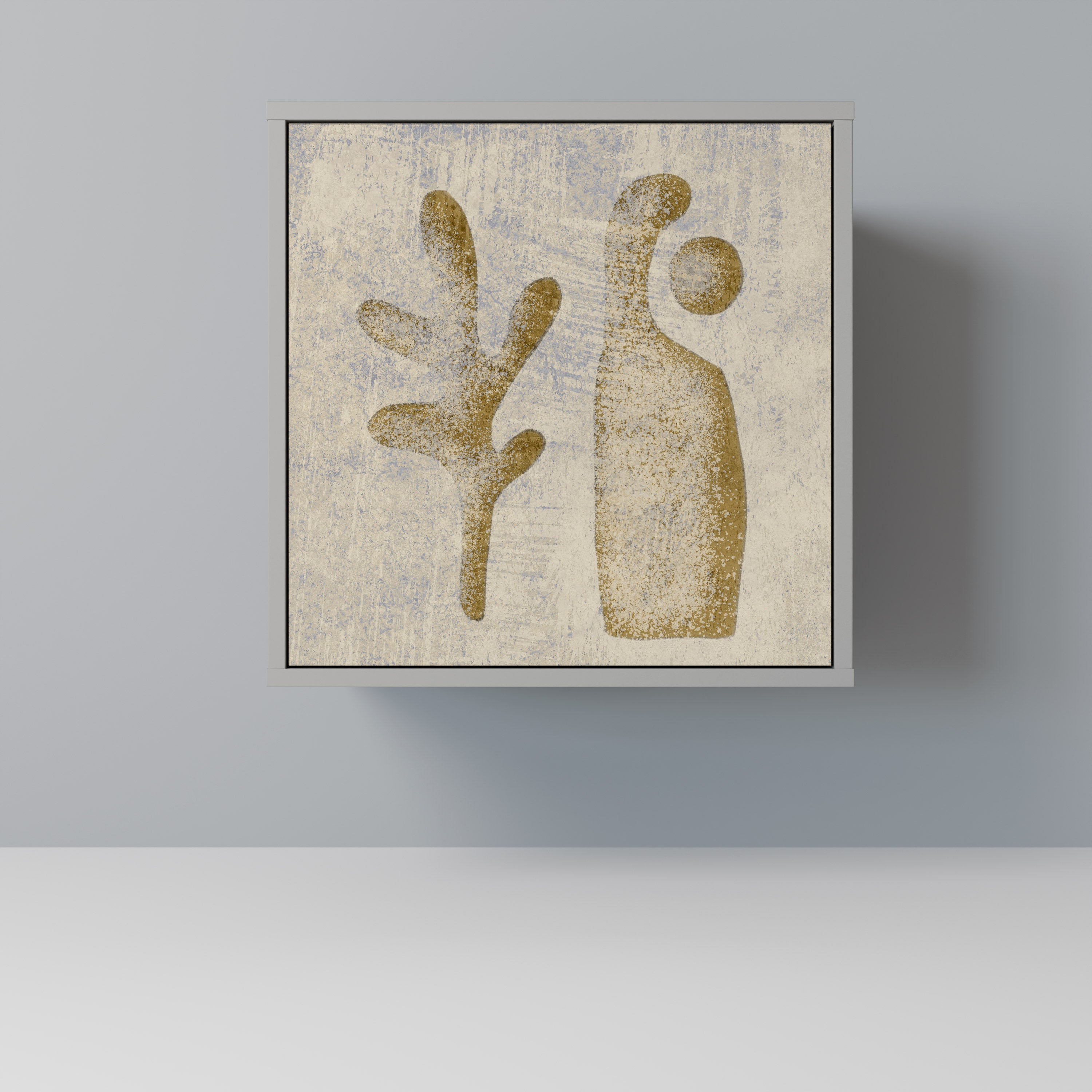 Aparador SAND SCULPTURES de 1 puerta en acabado gris