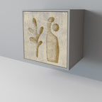 SAND SCULPTURES 1-Door Sideboard in Grey Finish
