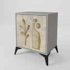 SAND SCULPTURES 1-Door Sideboard in Grey Finish