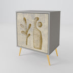 SAND SCULPTURES 1-Door Sideboard in Grey Finish