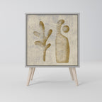 SAND SCULPTURES 1-Door Sideboard in Grey Finish