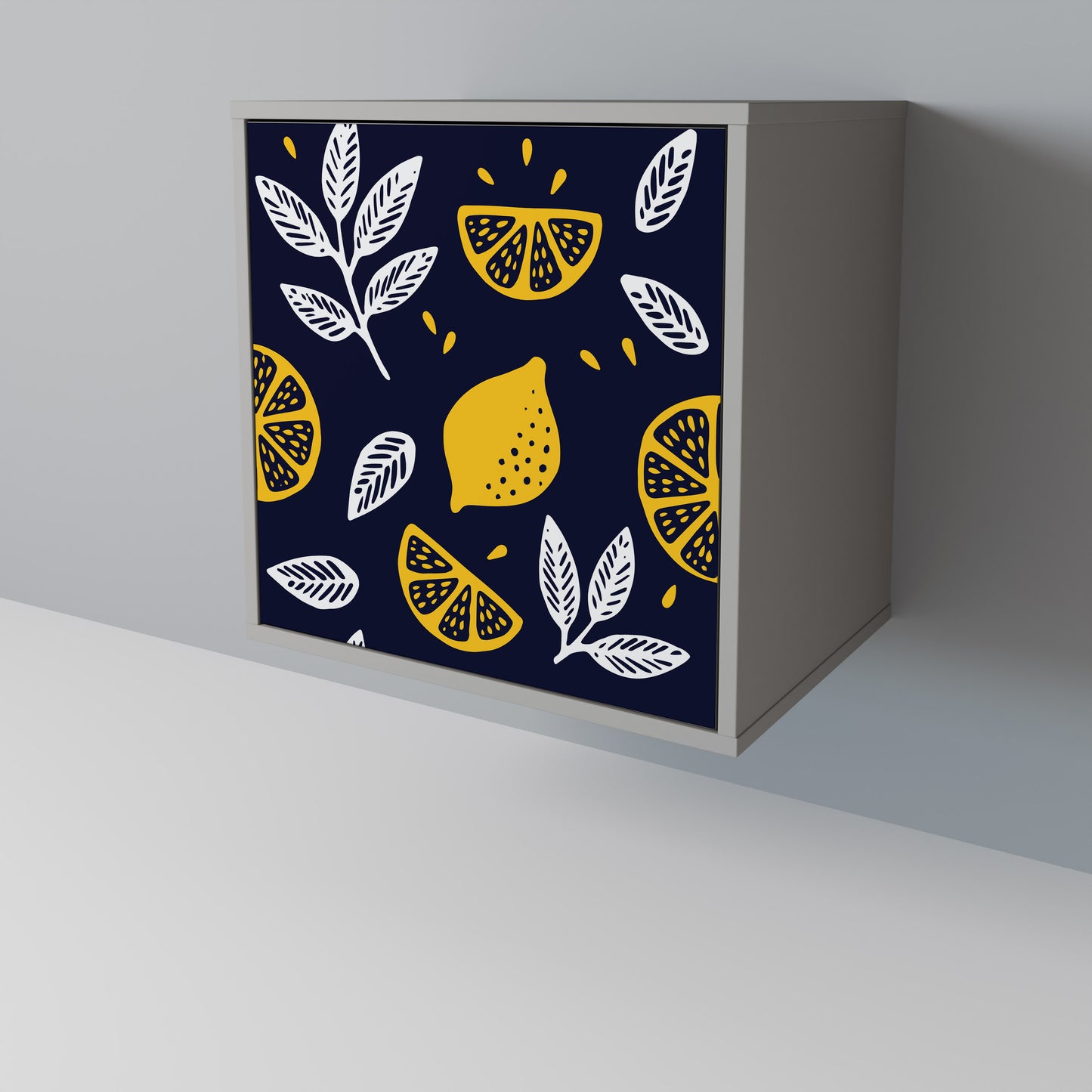 CITRUS BLACK AND WHITE 1-Door Sideboard