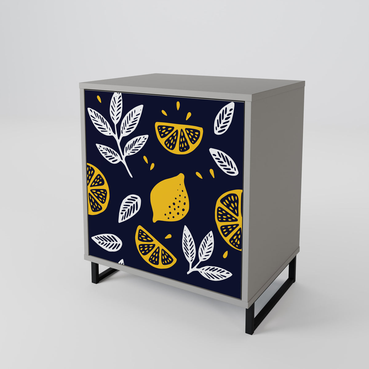 CITRUS BLACK AND WHITE 1-Door Sideboard