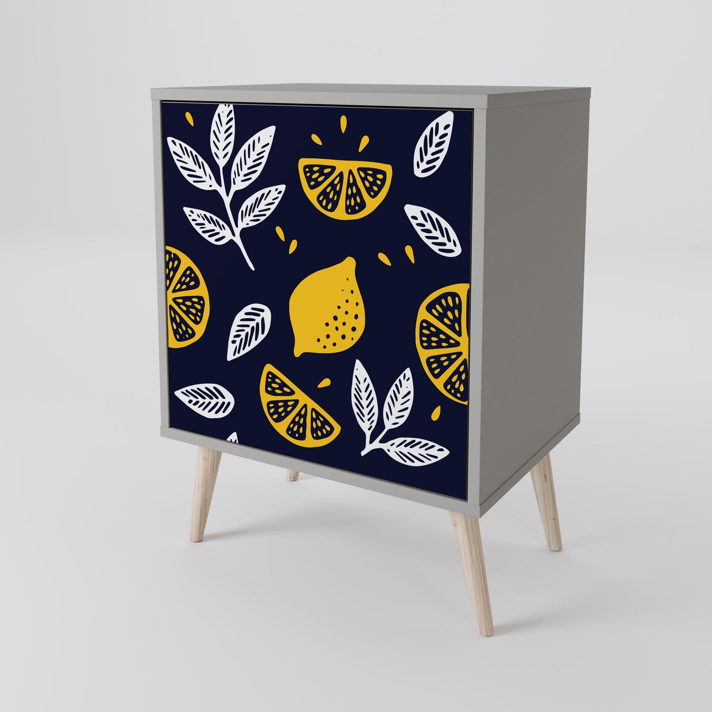 CITRUS BLACK AND WHITE 1-Door Sideboard