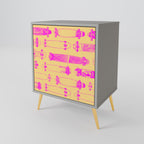 SKATEBOARD ARTISTRY 1-Door Sideboard in Grey Finish