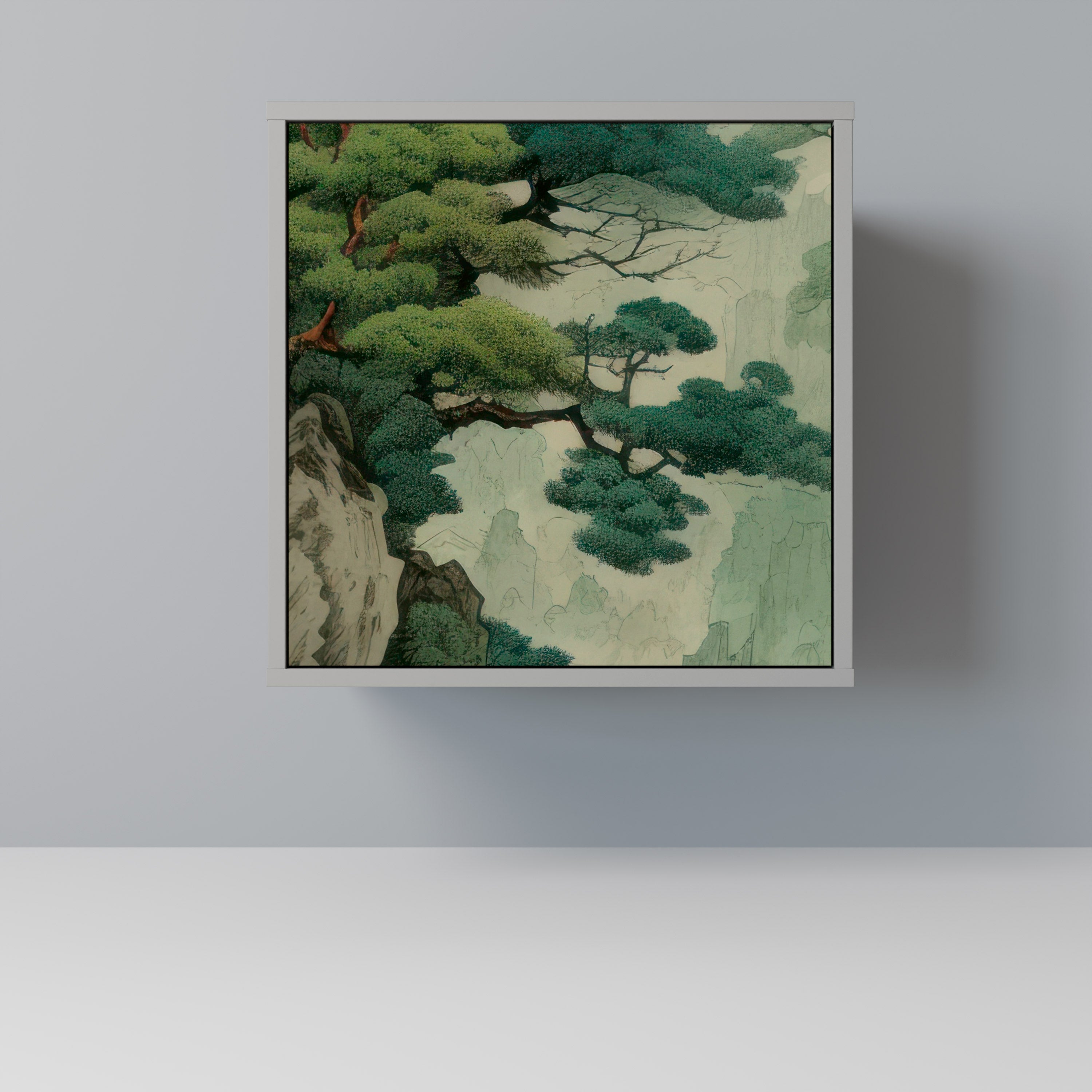 Aparador VERDURE ABYSS de 1 puerta en acabado gris