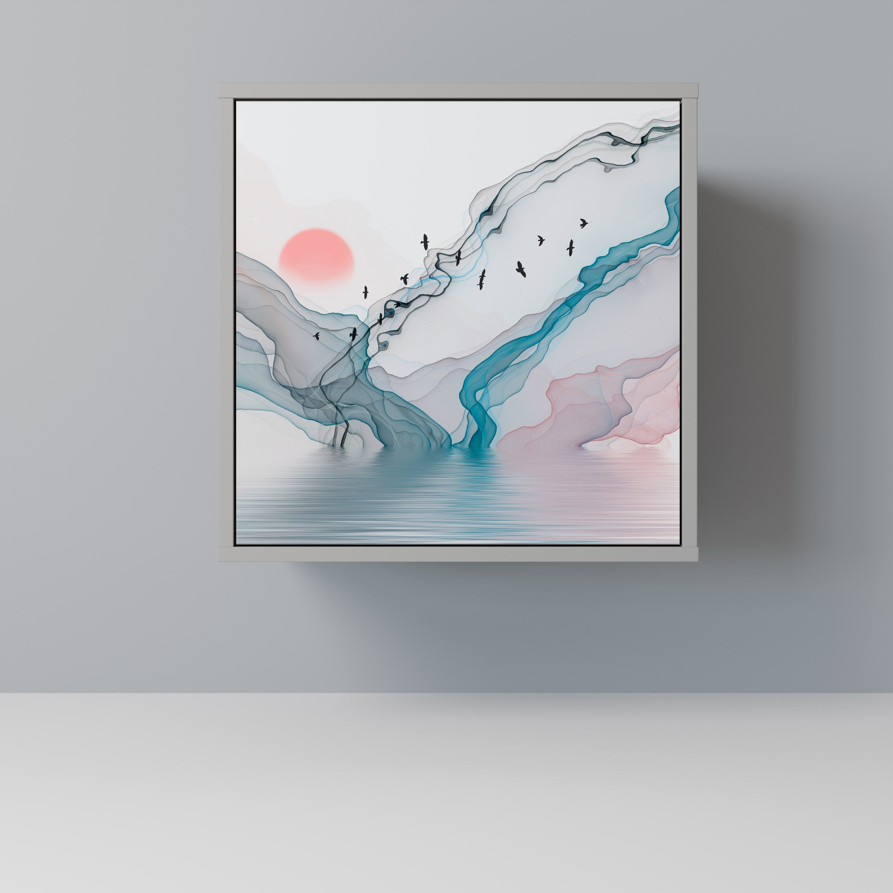 Aparador VELVET CROSSING de 1 puerta en acabado gris