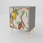 COCOA FRUITS Aparador de 1 Puerta en Acabado Gris