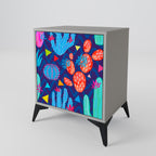 CACTUS VIBES 1-Door Sideboard in Grey Finish