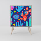 CACTUS VIBES 1-Door Sideboard in Grey Finish