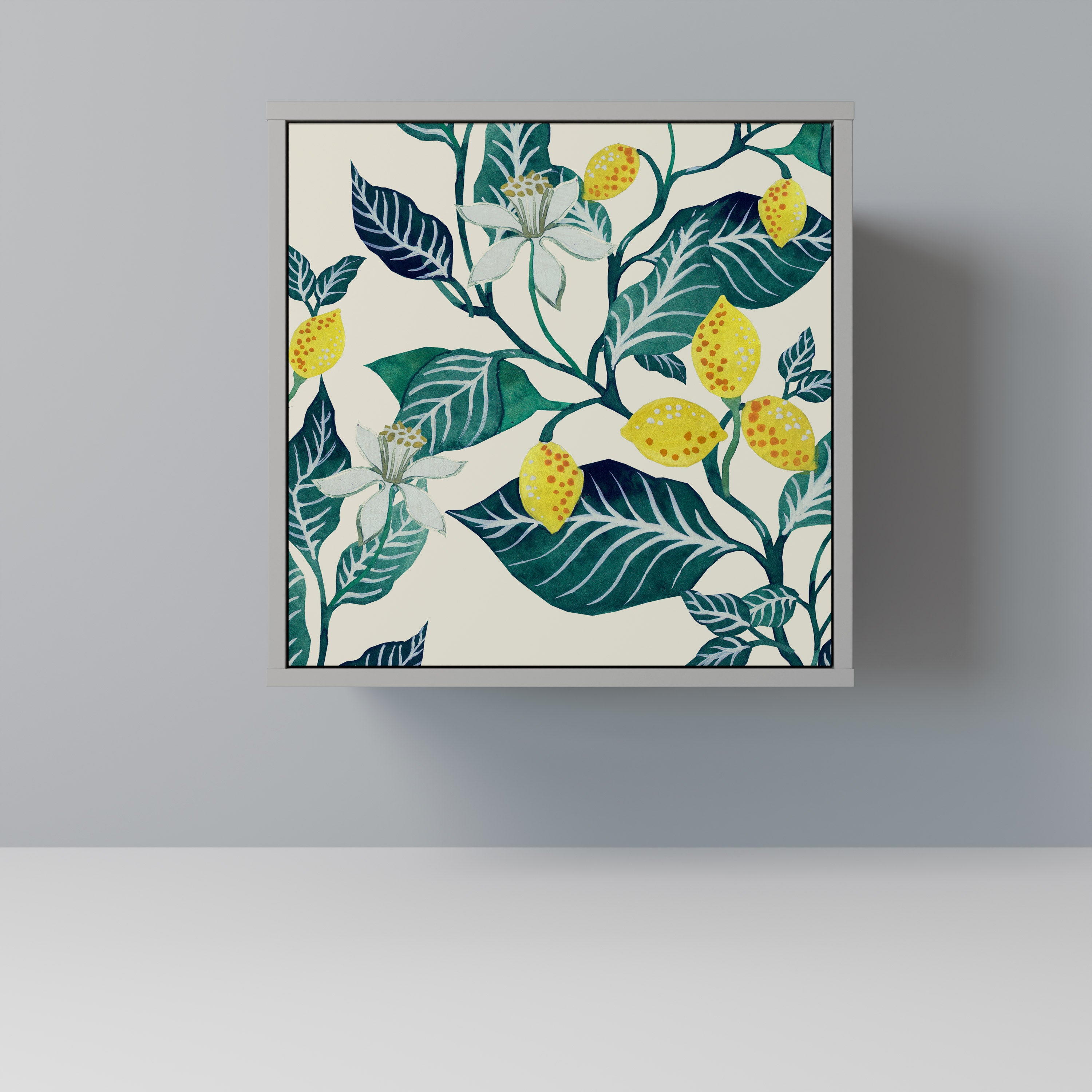 Aparador de una puerta LEMON TREE en acabado gris