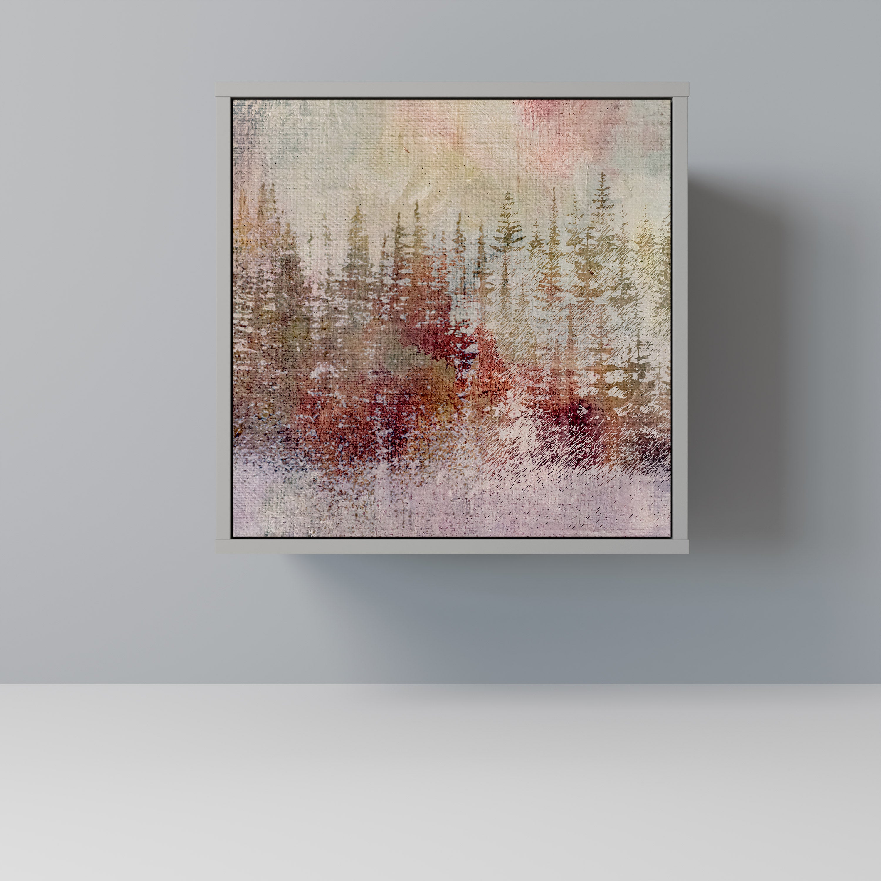 Aparador VEILED SUMMIT de 1 puerta en acabado gris