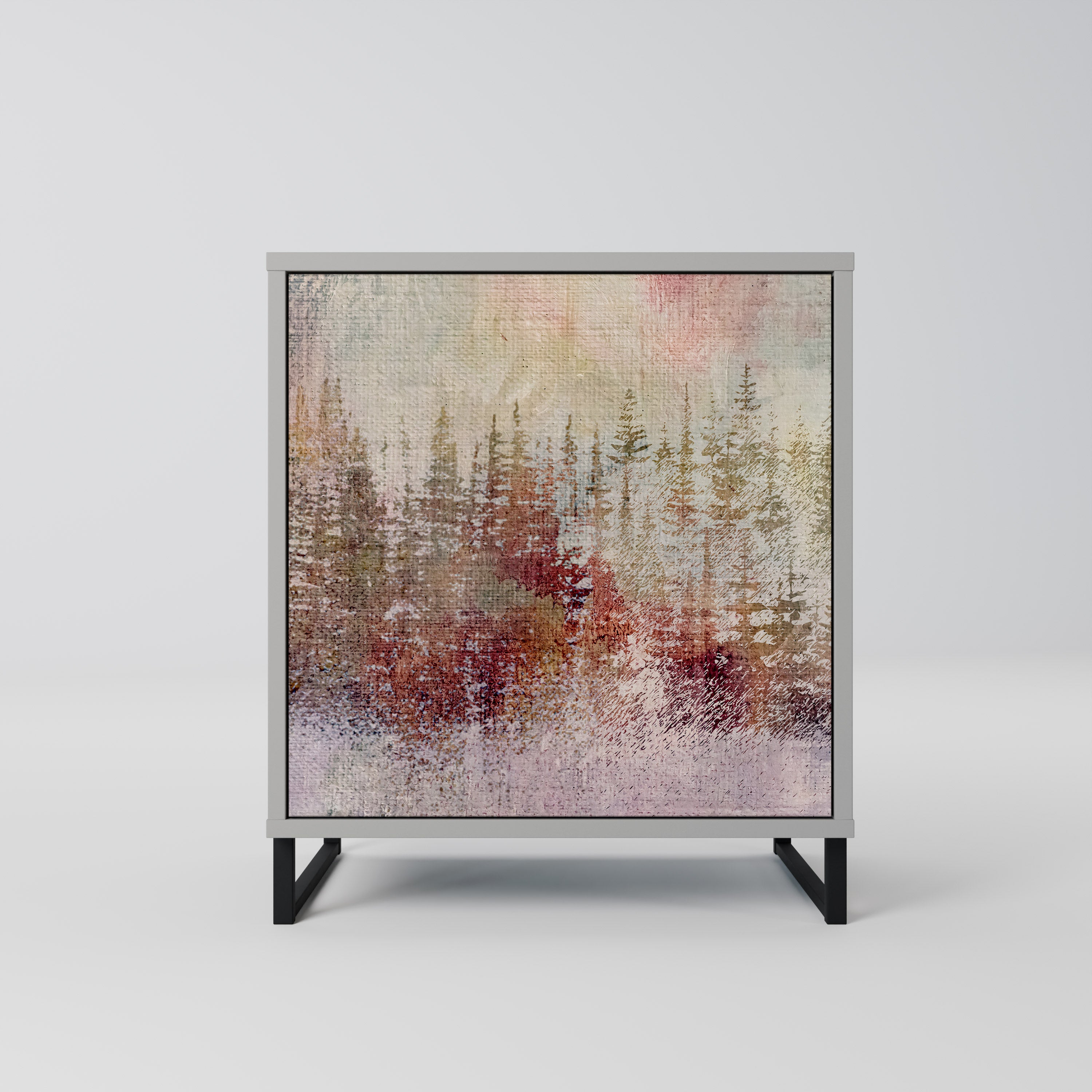 Aparador VEILED SUMMIT de 1 puerta en acabado gris