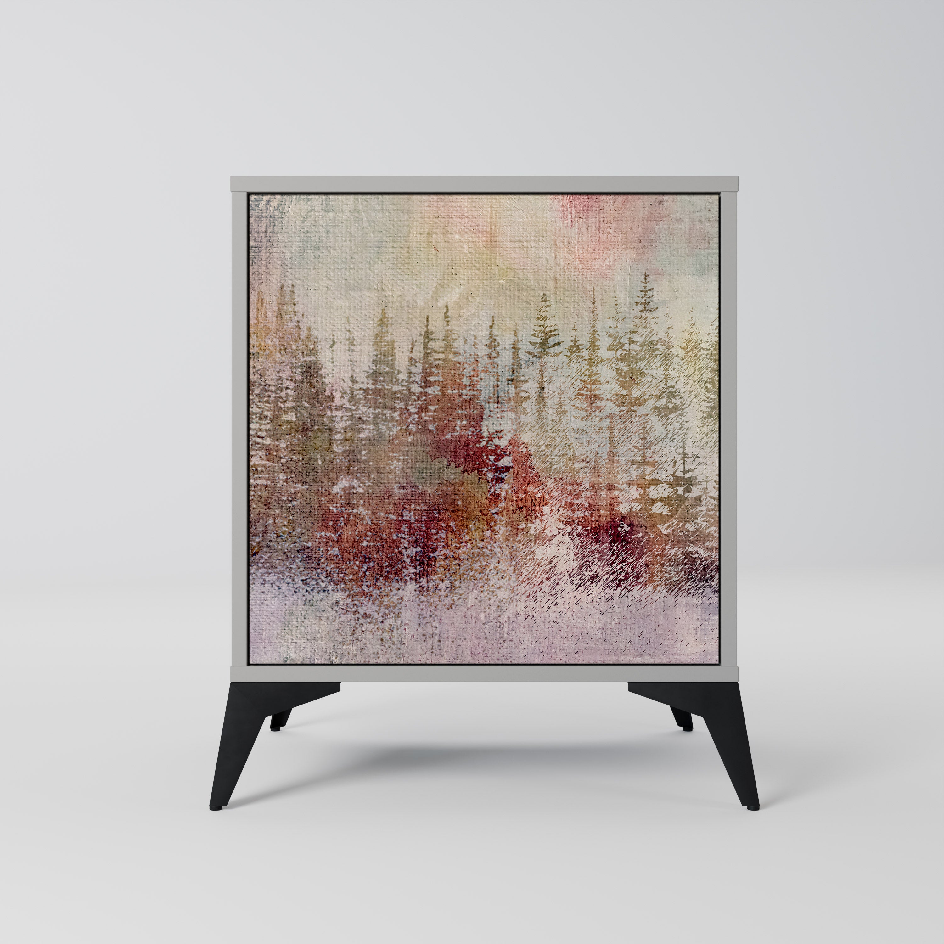 Aparador VEILED SUMMIT de 1 puerta en acabado gris