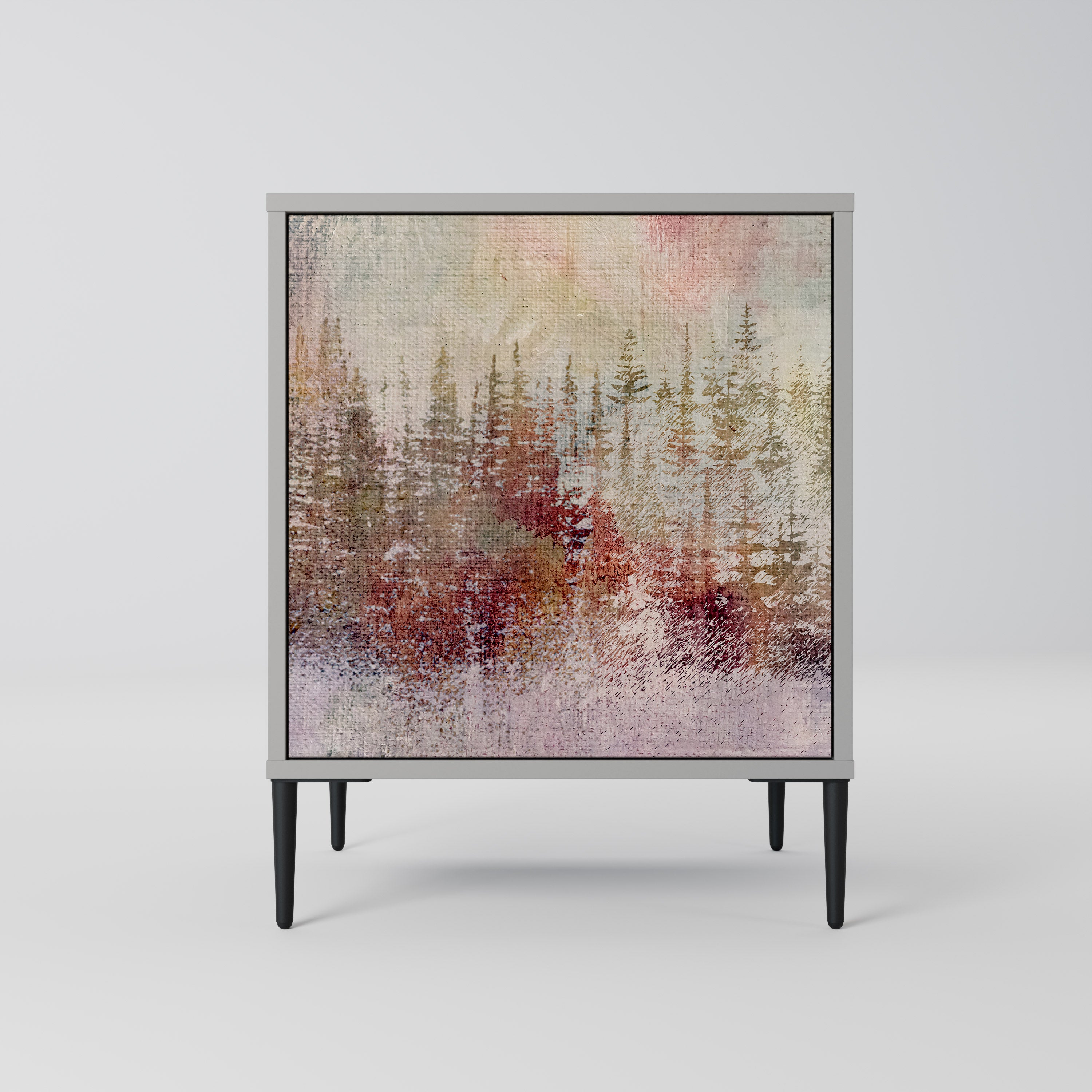 Aparador VEILED SUMMIT de 1 puerta en acabado gris