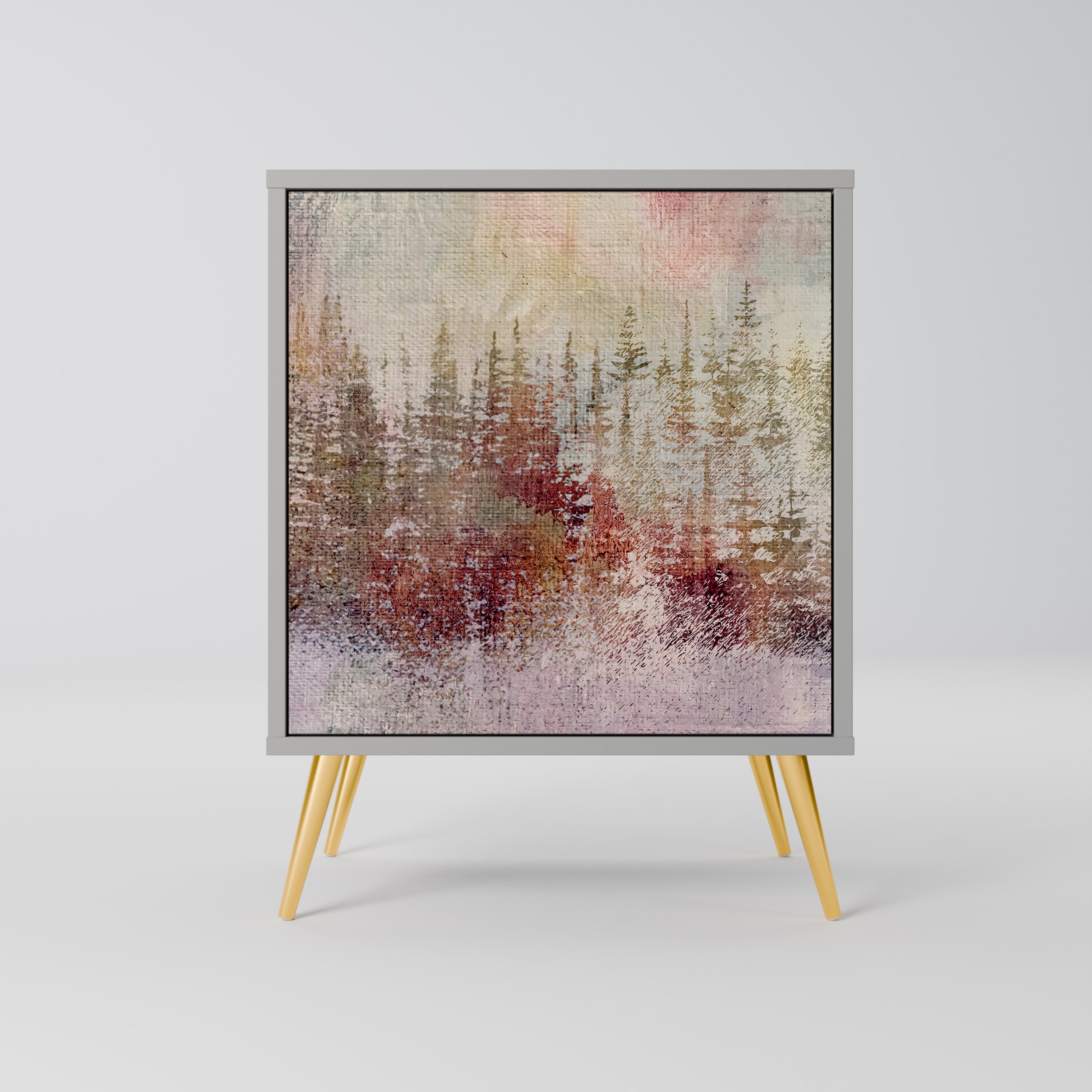 Aparador VEILED SUMMIT de 1 puerta en acabado gris