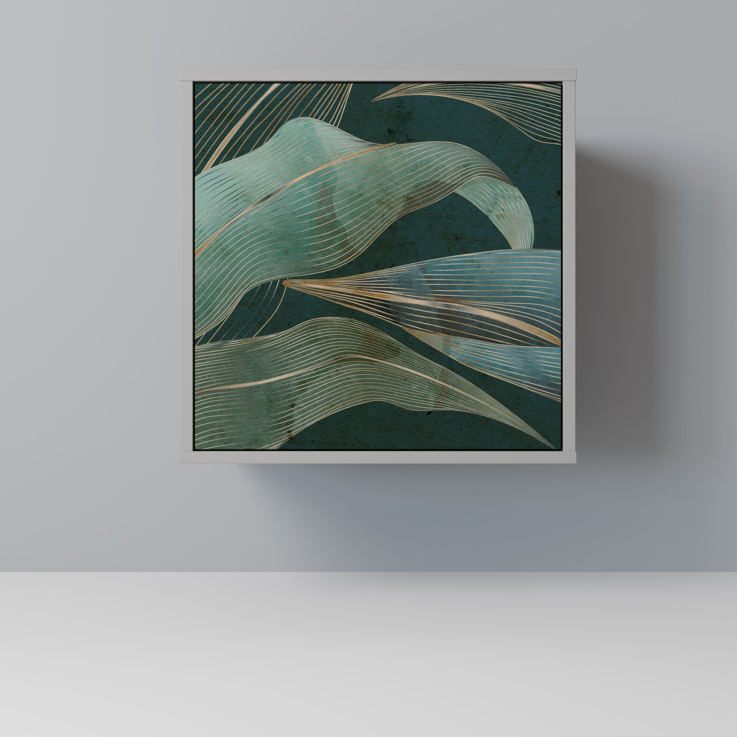 Aparador ROYAL GREEN de 1 puerta en acabado gris