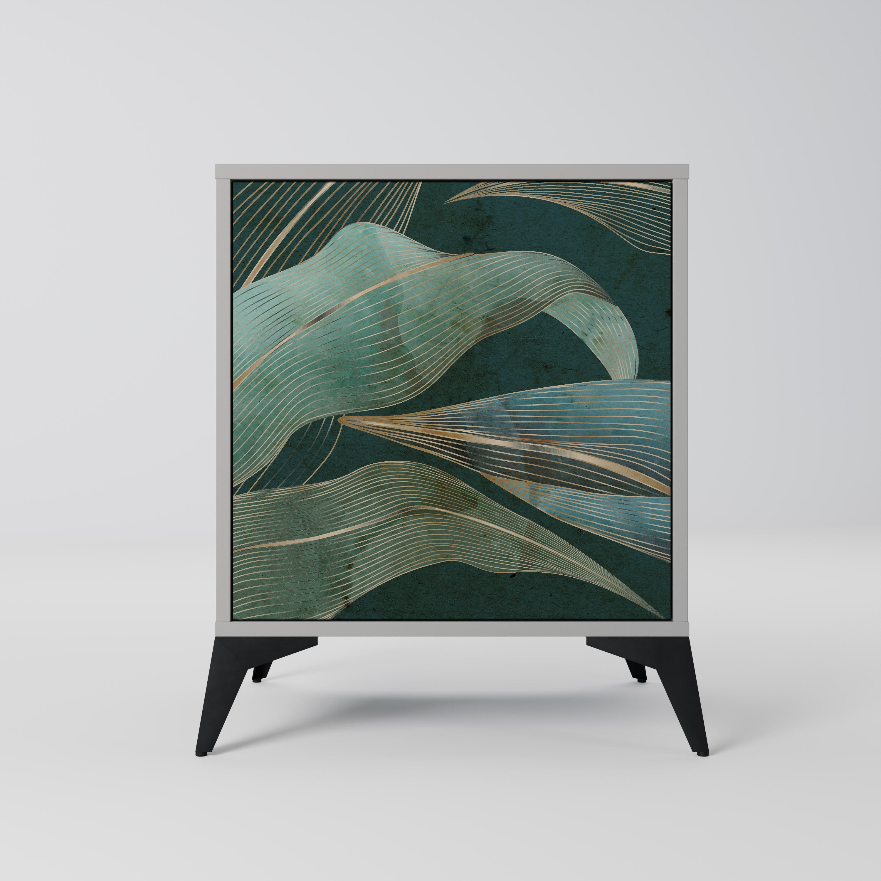 Aparador ROYAL GREEN de 1 puerta en acabado gris