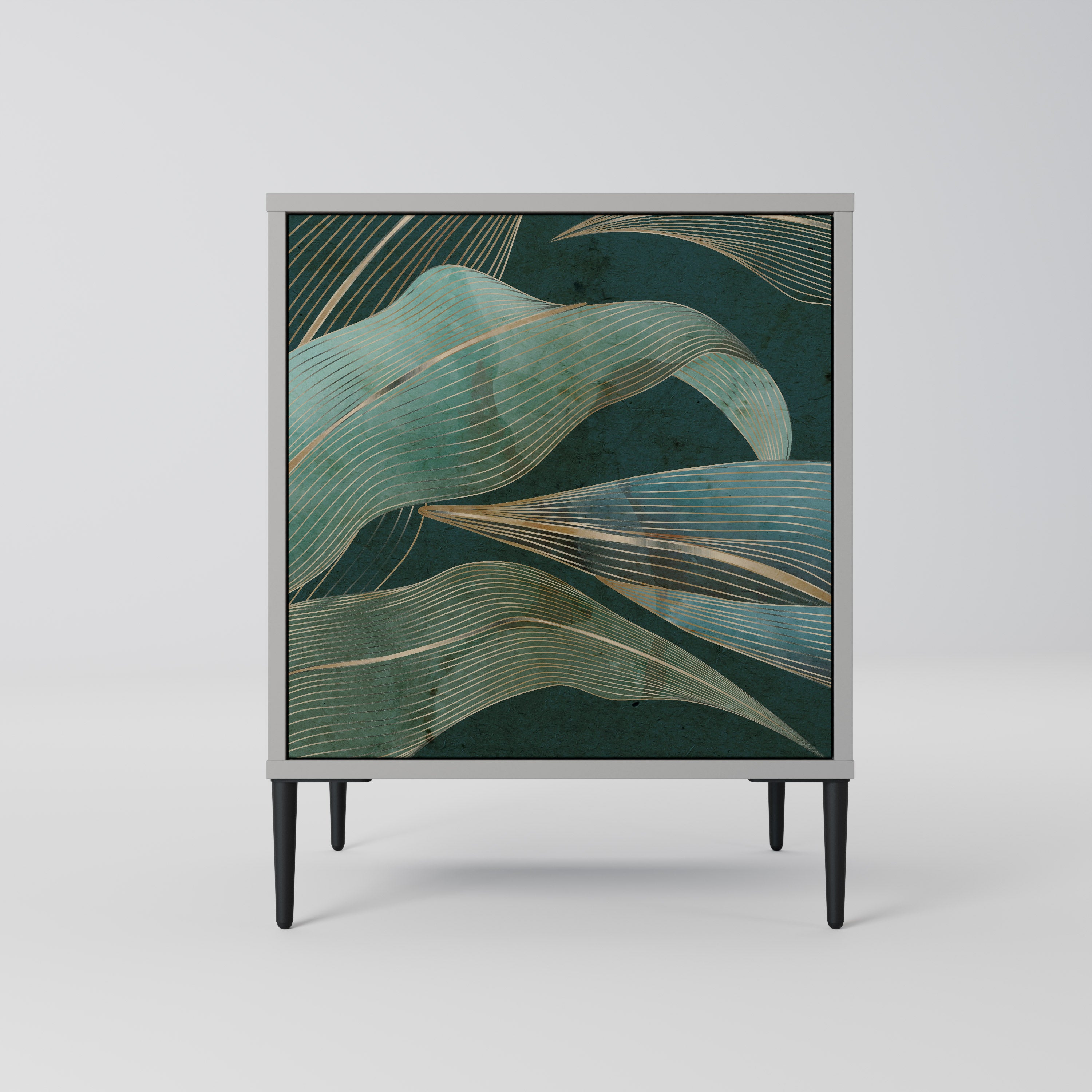 Aparador ROYAL GREEN de 1 puerta en acabado gris