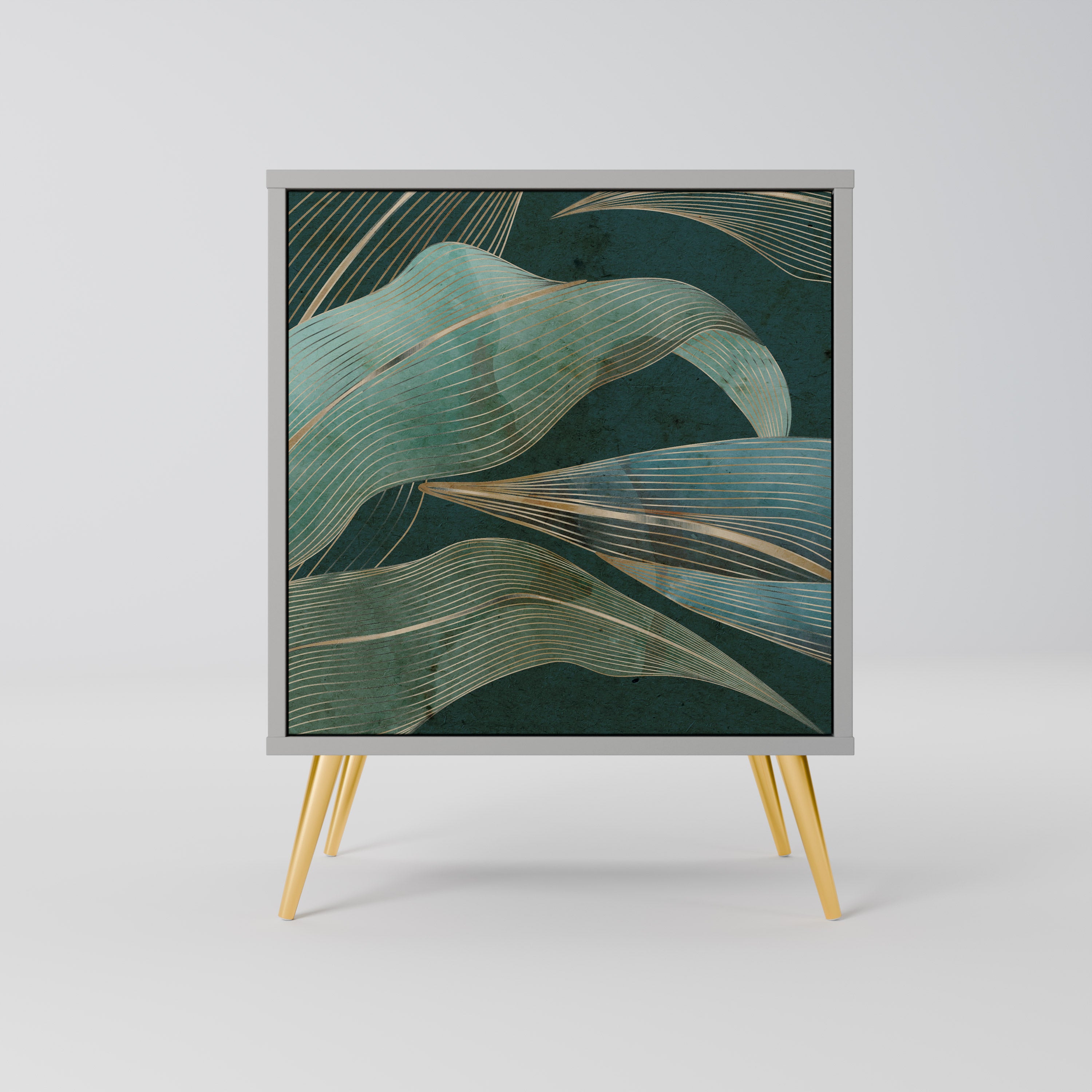 Aparador ROYAL GREEN de 1 puerta en acabado gris