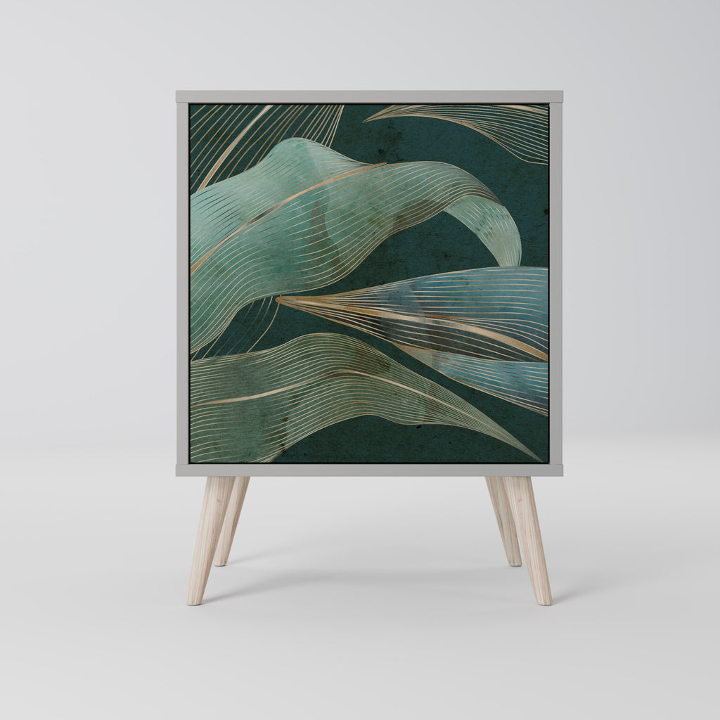 Aparador ROYAL GREEN de 1 puerta en acabado gris