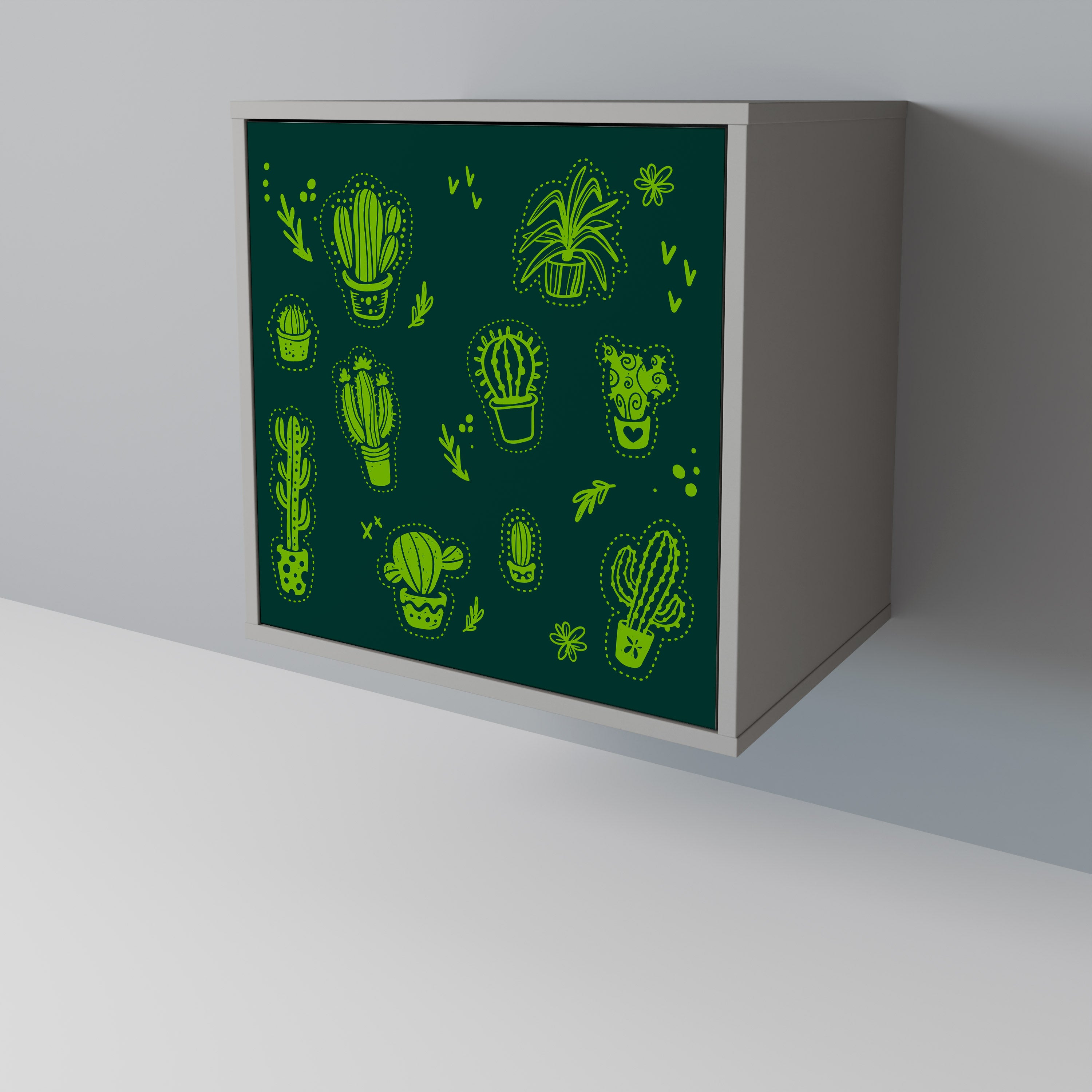 Aparador de una puerta DESERT GREEN con acabado gris