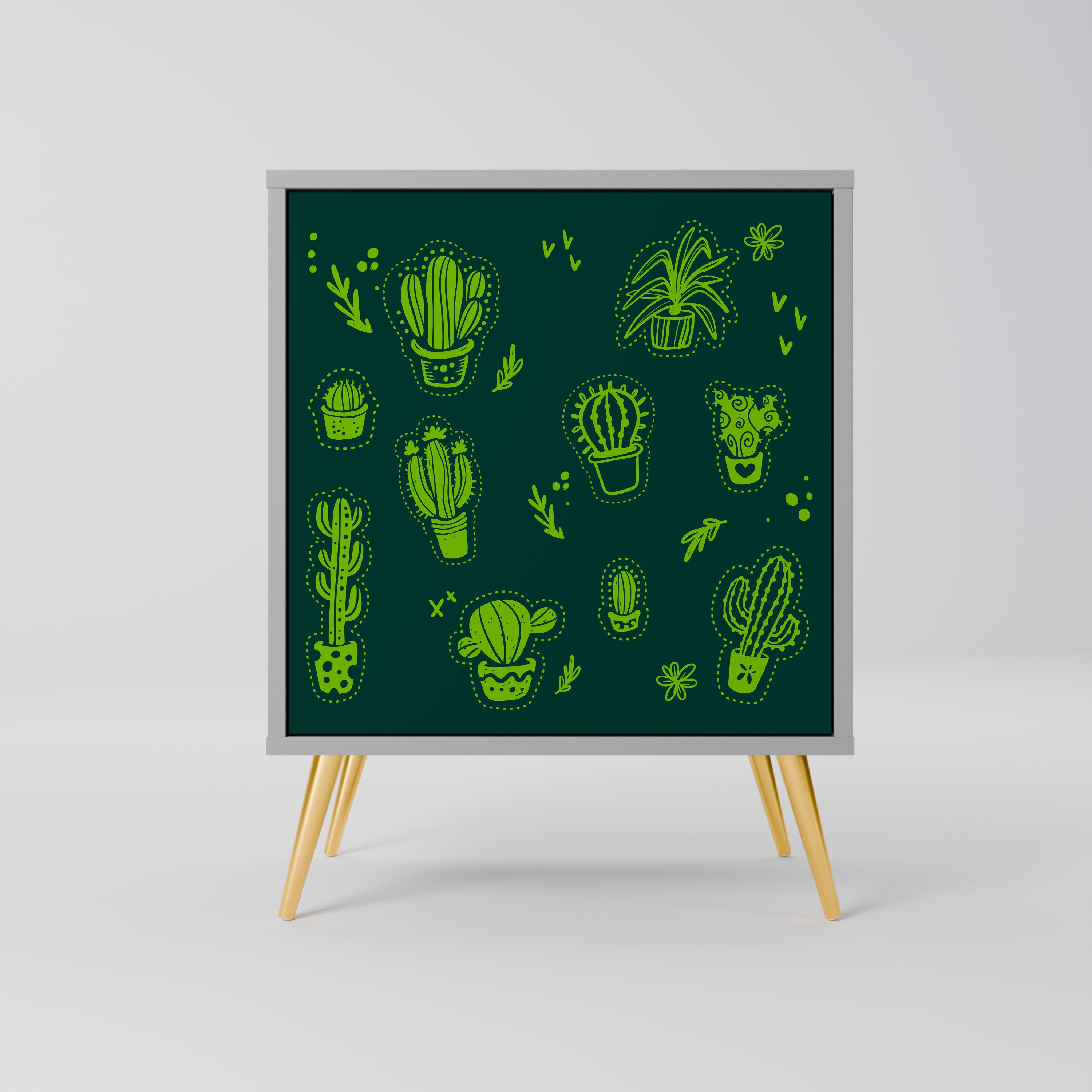 Aparador de una puerta DESERT GREEN con acabado gris