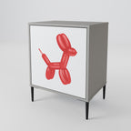 CHILDHOOD MEMORY 1-Door Sideboard in Grey Finish