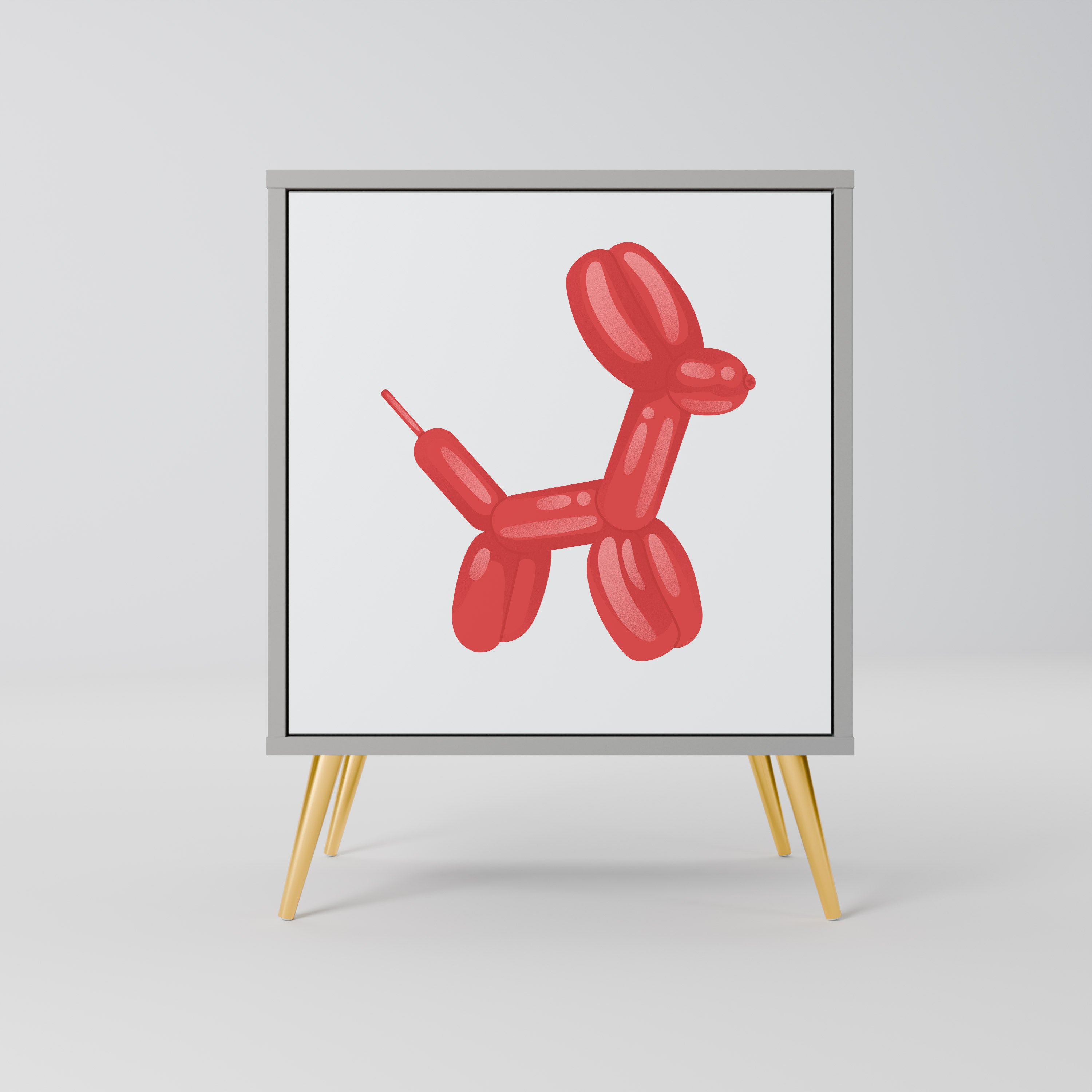 Aparador de 1 puerta CHILDHOOD MEMORY en acabado gris