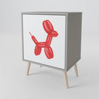 CHILDHOOD MEMORY 1-Door Sideboard in Grey Finish