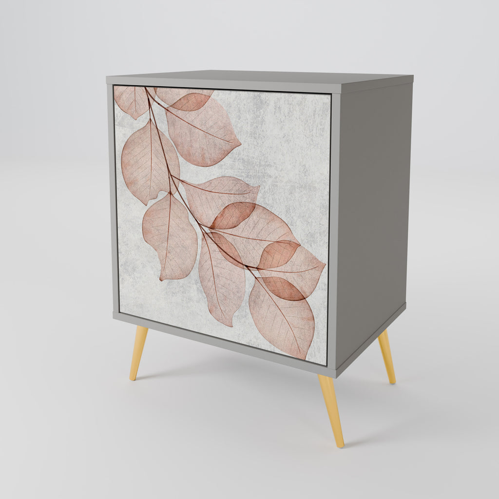 AUTUMN FRAGILITY 1-Door Sideboard in Grey Finish