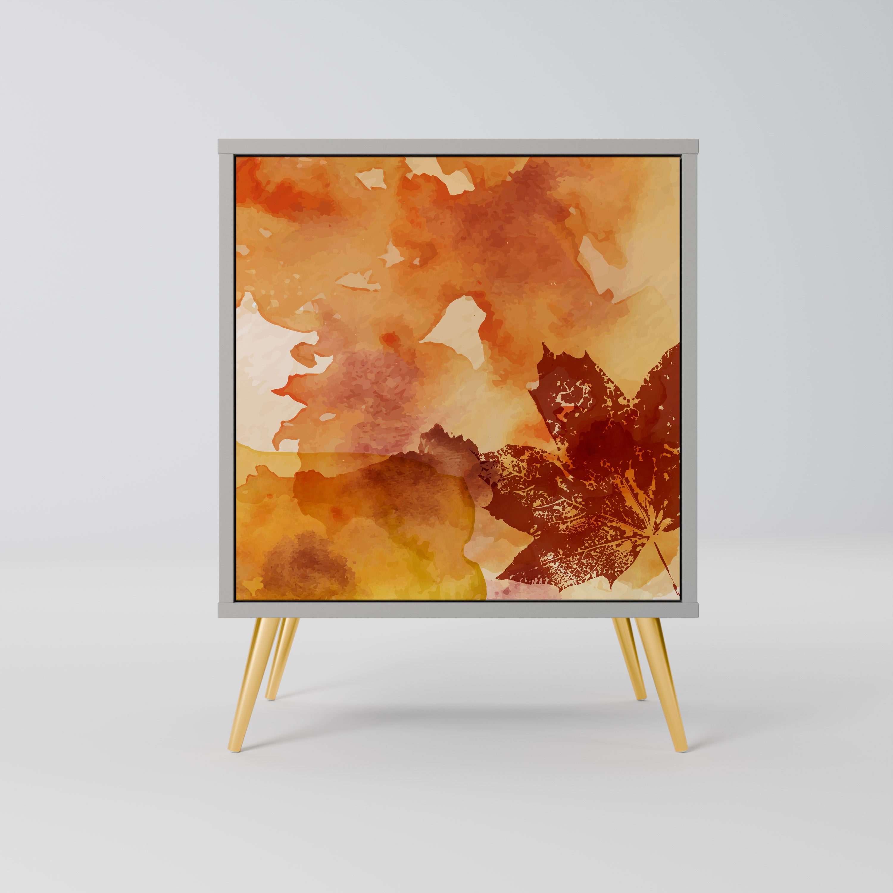 TRACES OF AUTUMN Aparador de 1 puerta en acabado gris