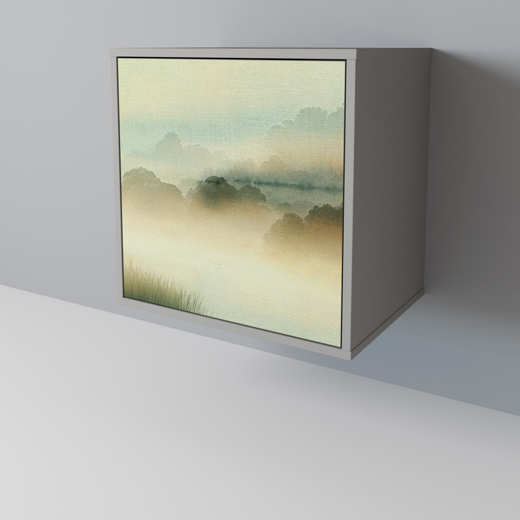 Aparador de 1 puerta MORNING BY THE LAKE en acabado gris