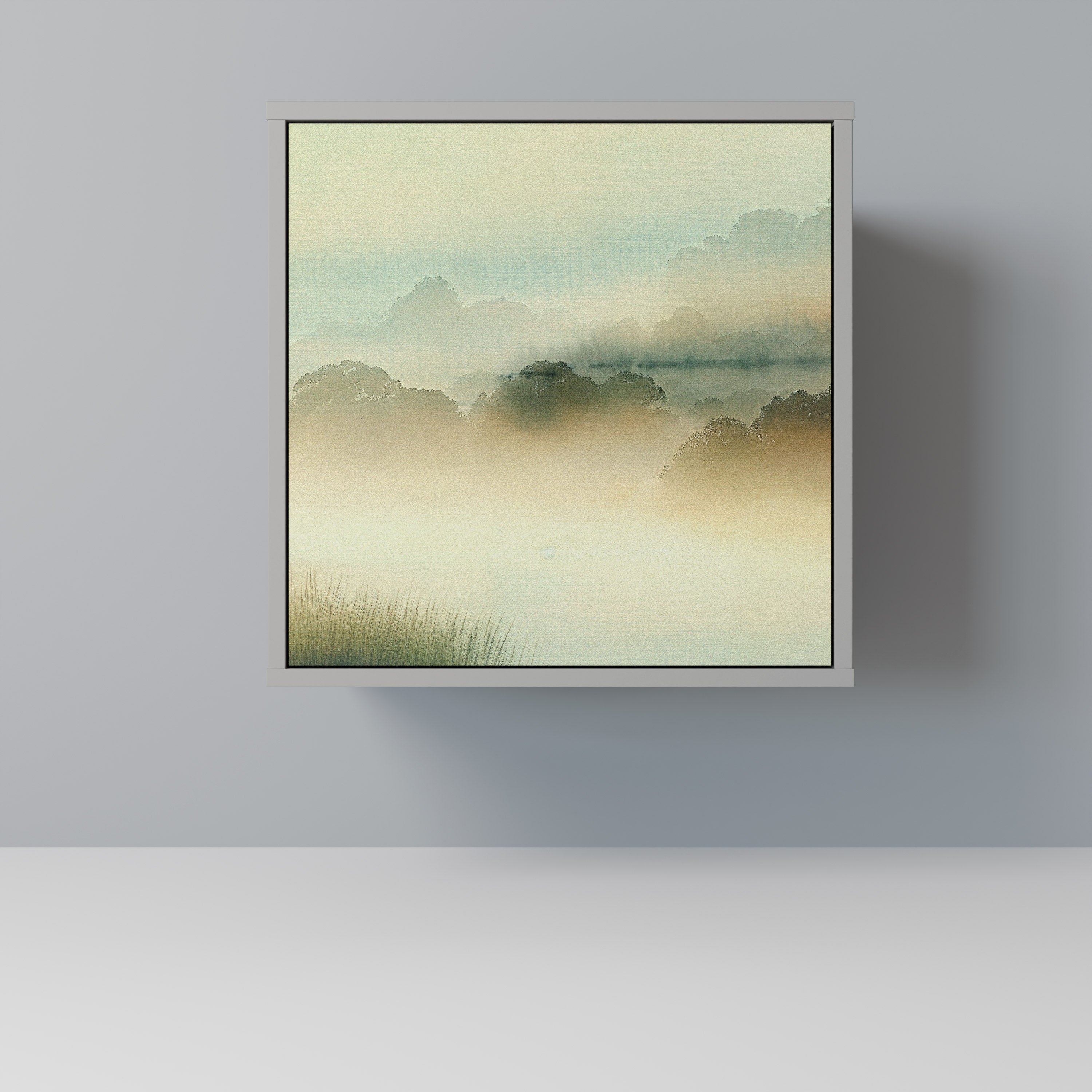 Aparador de 1 puerta MORNING BY THE LAKE en acabado gris