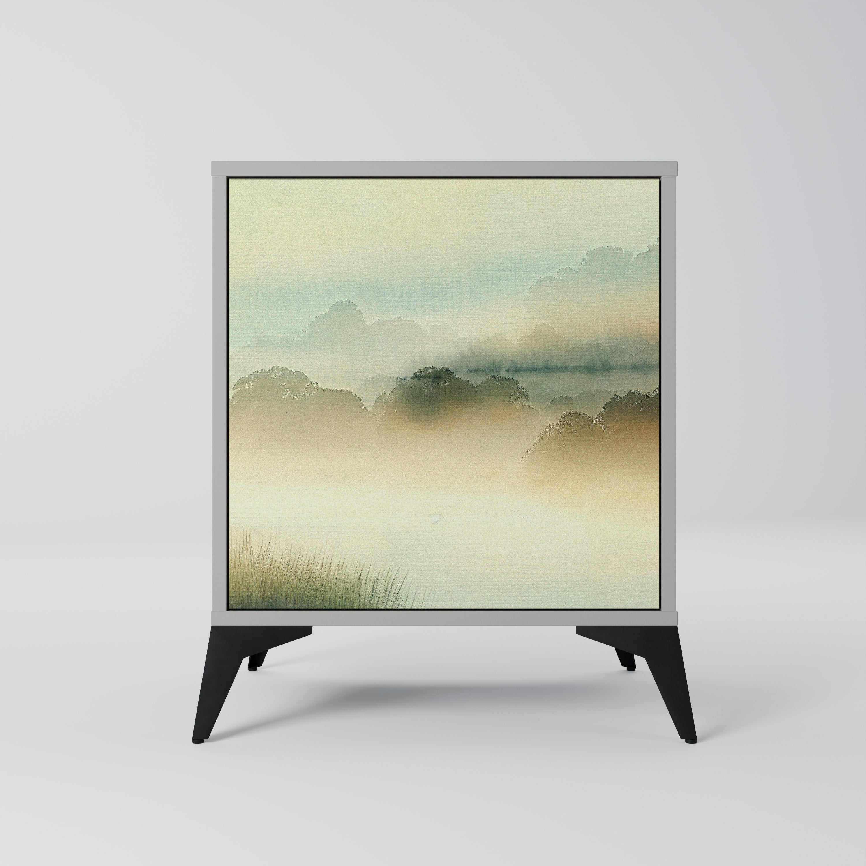 Aparador de 1 puerta MORNING BY THE LAKE en acabado gris