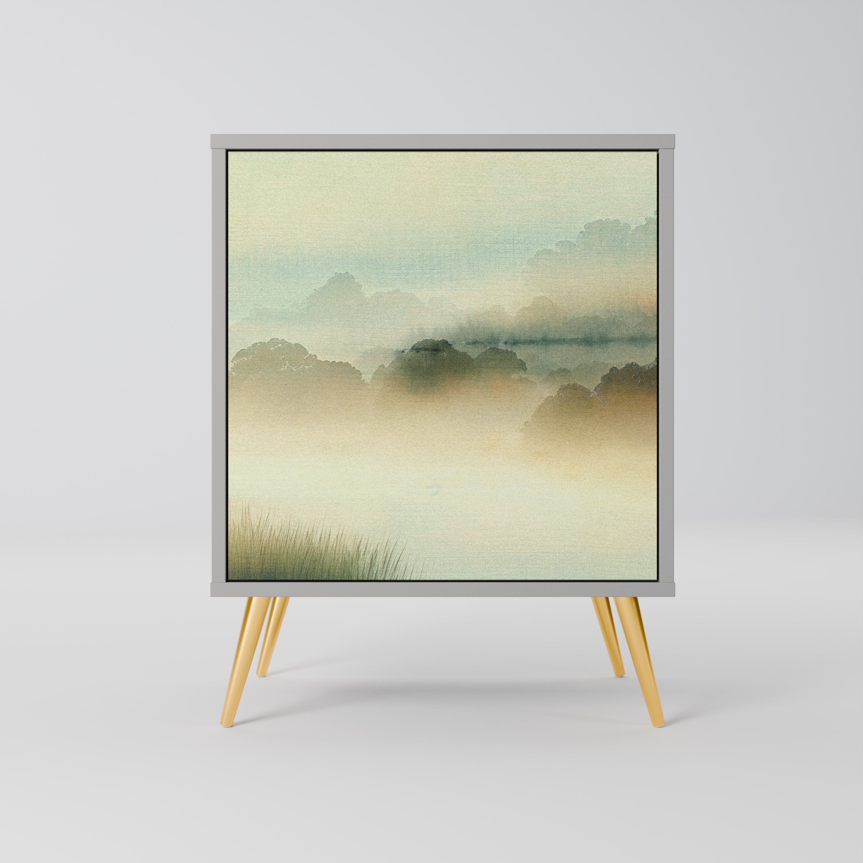 Aparador de 1 puerta MORNING BY THE LAKE en acabado gris