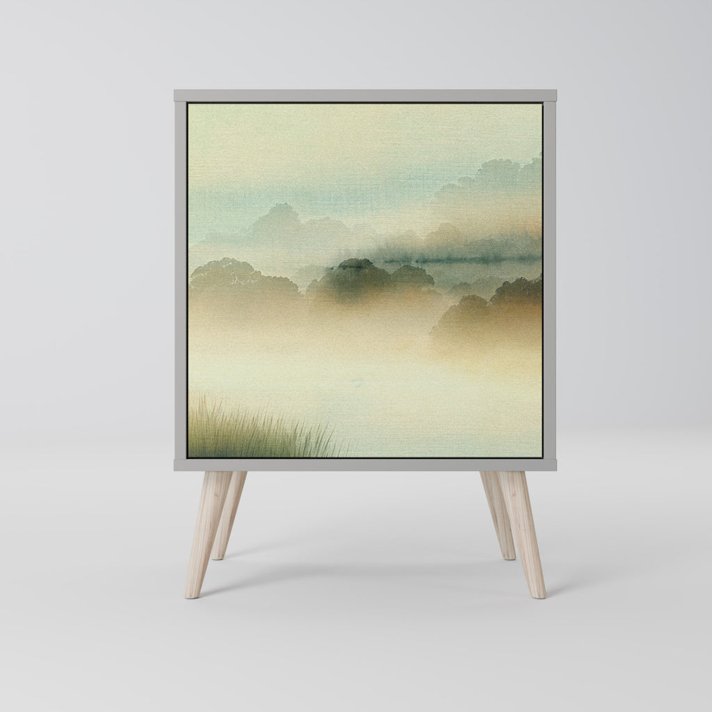 Aparador de 1 puerta MORNING BY THE LAKE en acabado gris