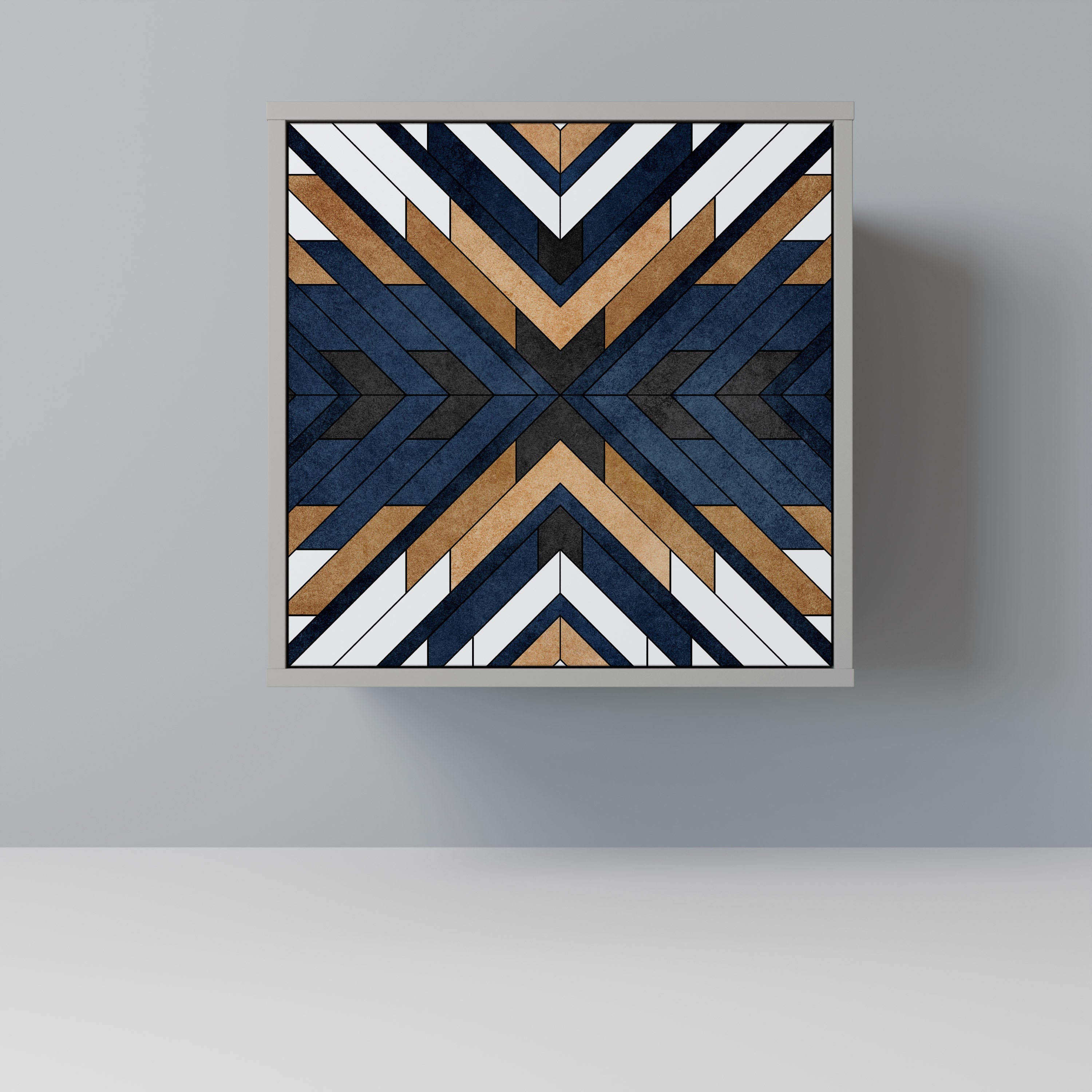 Aparador ARTFUL GEOMETRY de 1 puerta en acabado gris