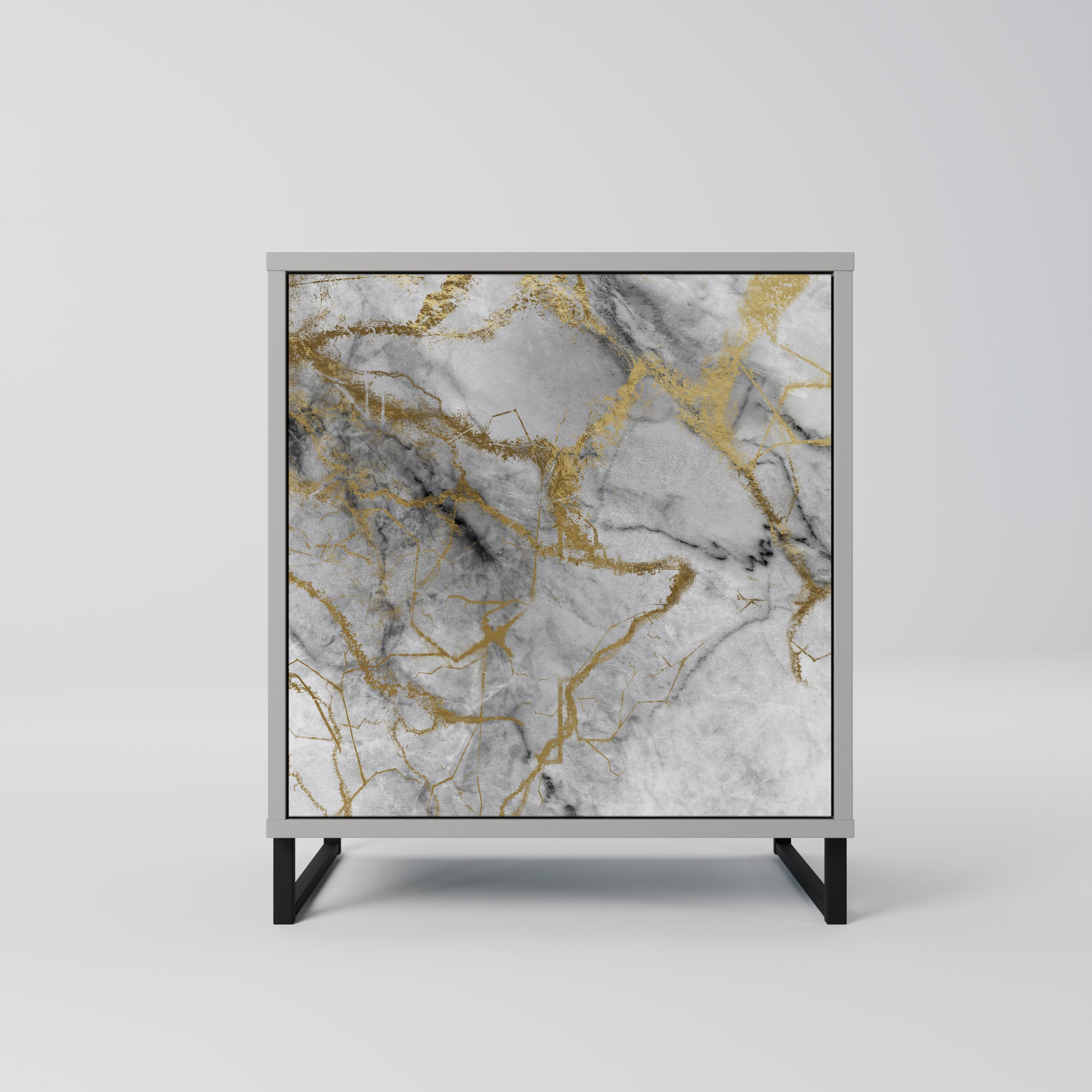 Aparador TIMELESS GLIDE de 1 puerta en acabado gris